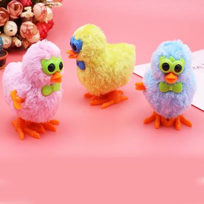 Cartoon Plüsch Brille Küken Uhrwerk Aufziehpuppe Interaktives Kinderspielzeug Geschenk
