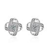 925 Sterling Silver Earrings For Women Round Zircon Earrings Sparkling Party Wedding Jewelry Gift Accessories