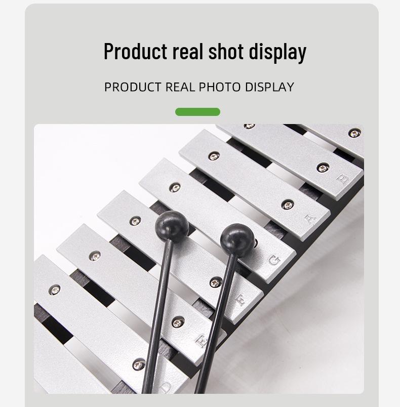 15-Tone Orff Aluminum Xylophone - Hand-Knocked Percussion Instrument for Kindergarten Performances