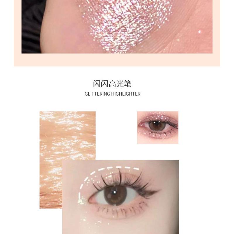 Shimmery Glitter Pearlescent Under Eye Silkworm Eyeshadow Stick Highlighter Pen For Women