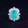 High-End Design Luxury Paraiba Pendant, Exaggerated Large Diamond High Carbon Diamond Necklace For Women