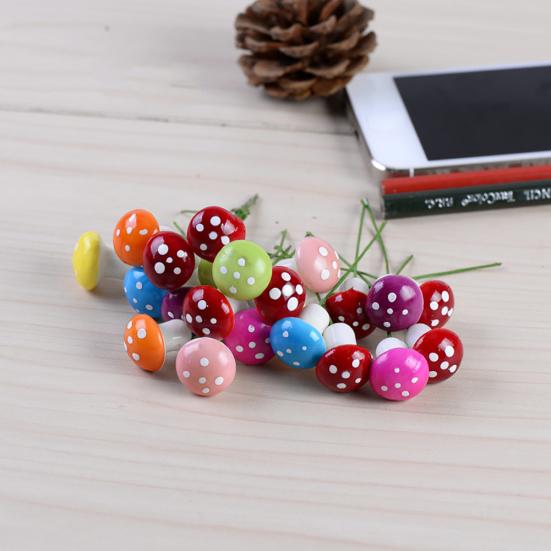 16Pcs Artificial Mushroom Holiday Easter Bonsai Spring Garden Flower Pot Decor