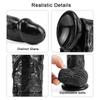 Schwarzer realistischer Dildo mit Saugnapf, großer Dildo, riesiger Erwachsener, G-Punkt, weiblicher Masturbator, flexible Dildos, realistischer Penis, Erotik