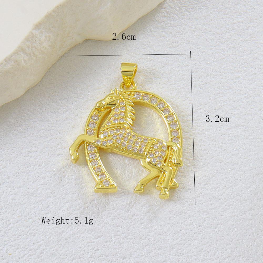 European & American Zircon Horse Series Jewelry: Copper Pendants, DIY Bracelets, Necklaces, Earrings