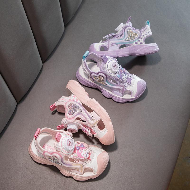 Kuromi Girls' Sandals - Spring/Summer 2026: Fast Collaboration Sports Beach Shoes for Big Kids