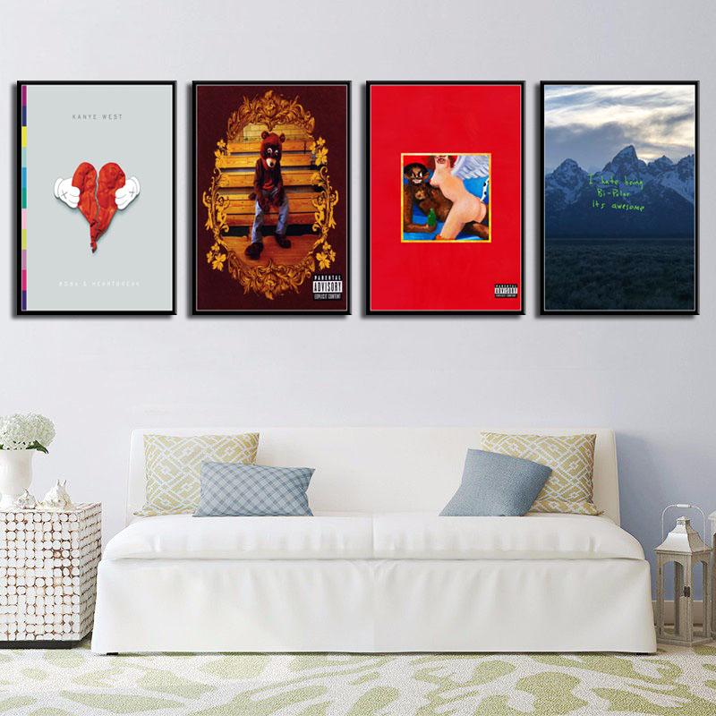 

Обложка музыкального альбома Kanye West The Life Of Pablo Ye Hip Hop Rap Art Home Decor Room Wall Decor Quality Canvas Painting Poster