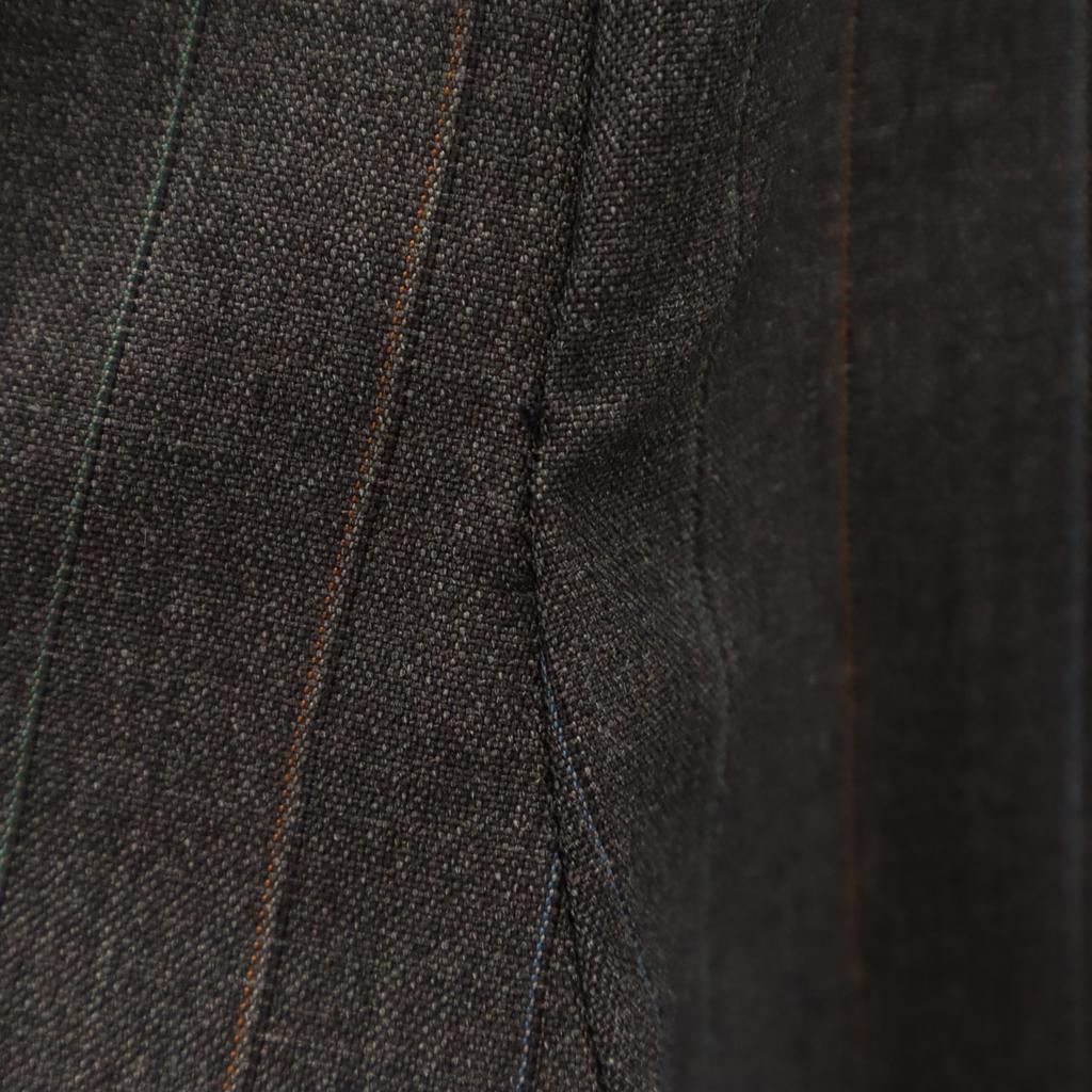 VINTAGE 70s Striped Pattern Slacks pants Charcoal gray Men's Used