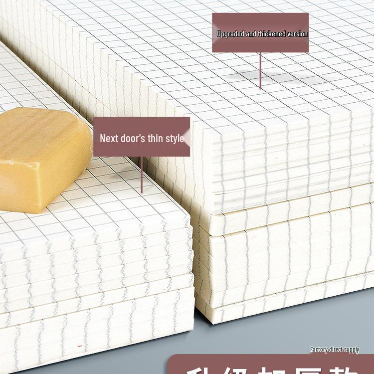 Double-Sided A4 Thickened Small-Square Grid Paper, Natural Color, Eye Protection, Non-Tear, Ideal for Postgraduate Exam Prep.