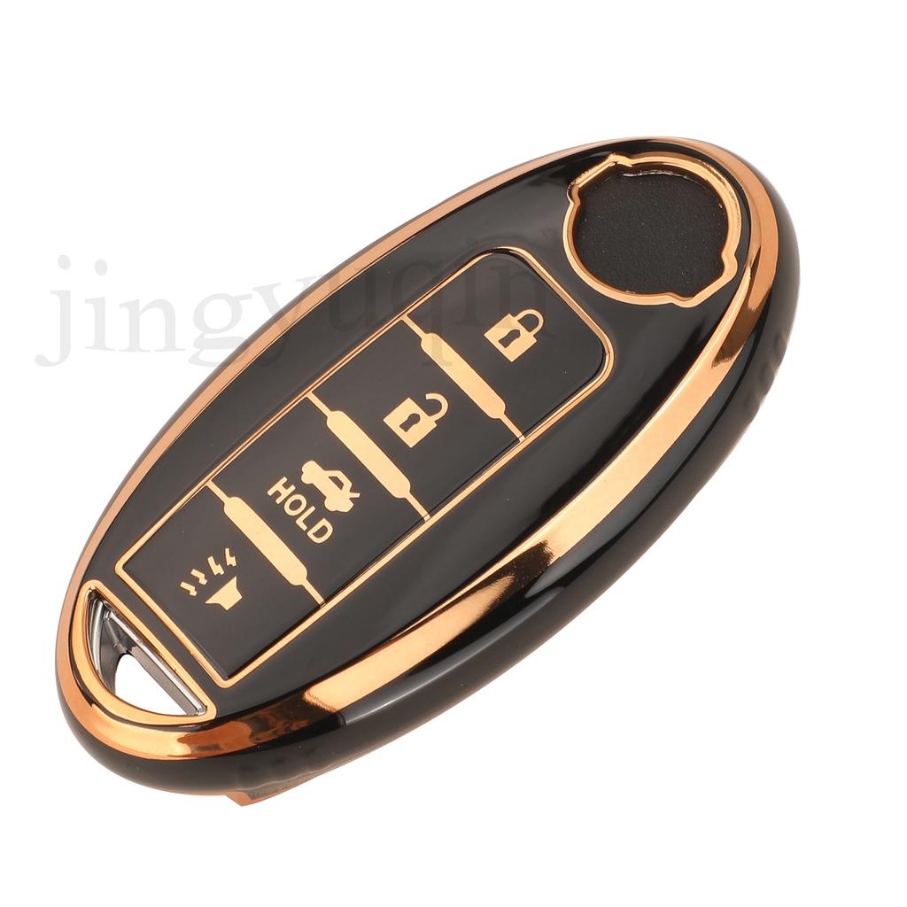 Jingyuqin Soft TPU Car Key Case Fob For Nissan Qashqai Juke J10 J11 X-Trail T32 T31 Kicks Tiida Pathfinder Note For Infiniti