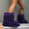 Winter Snow Boots Furry Shoes Women Fluffy Warm Faux Wool Boots Woman Teddy Fur Snow Boots Fashion Plush Short Boots Ladies