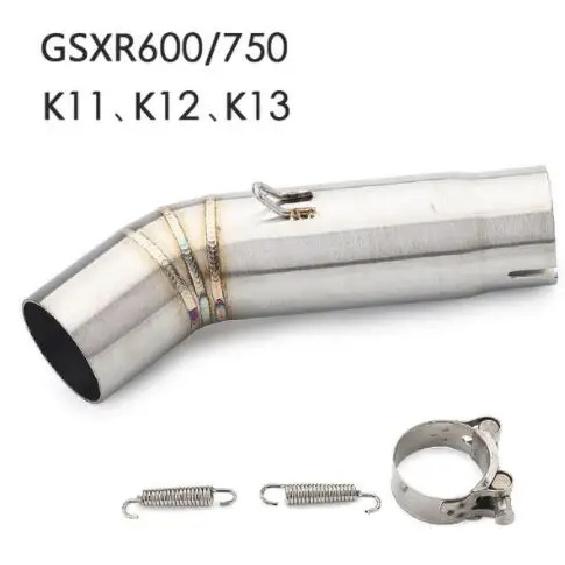 K7 GSXR 600 750 GSXR700 GSXR750 Motorcycle Exhaust Muffler Middle Link Pipe Tube Slip On For Suzuki GSX R600 R700 R750 K7 K8
