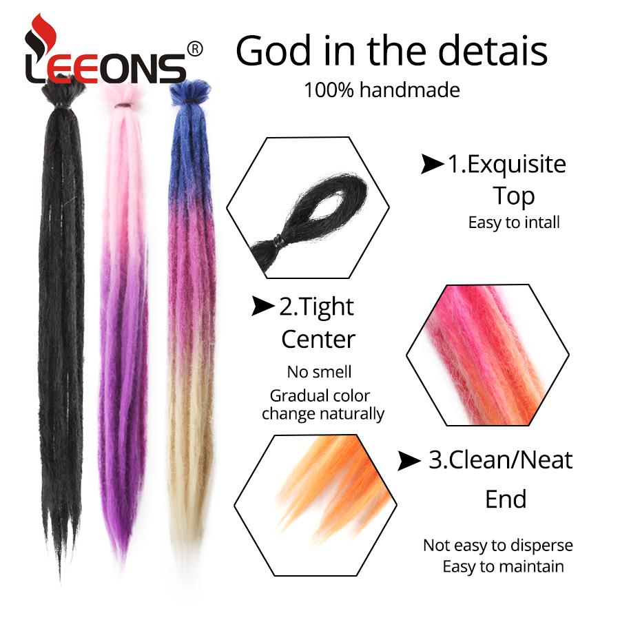 100 % handgefertigte Dreadlocks-Erweiterungen, modisches Reggae-Haar, 50,8 cm, weich gehäkelte Dreadlock-Zöpfe, Ombre-Farbe, 5 Stück/Lot