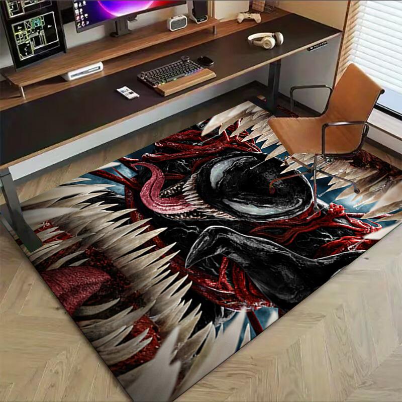 Venom Carnage Unite Carpet For Playroom Bedroom Living Room Sofa Home Decorkids Game Area Rug Nonslip Floor Mat