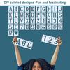 42pcs Spray Paint Stencil Colored Drawing Portable DIY Alphabet Template Stencil for Home