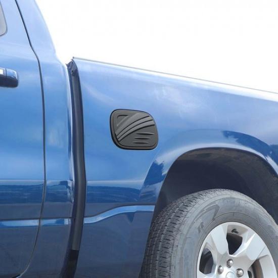 Matte Black Fuel Filler Gas Tank Cap Cover Trim Decor For 2018+ Dodge RAM 1500