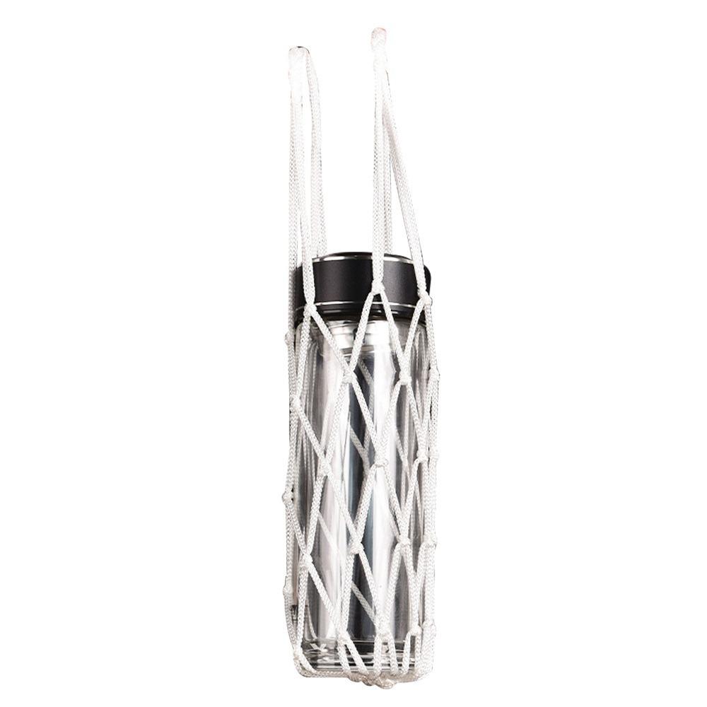 

Portable Hand Woven Water Cup Mesh Bag Manual Weave Cup Sleeve Cotton Rope Mesh Design Cup Accessories Water Cup Cover белый