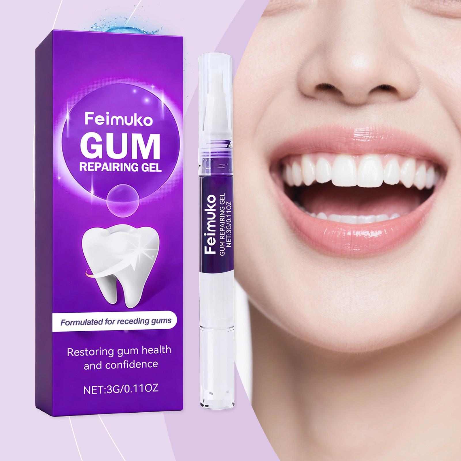 Feimuko Gum Repairing Gel 3g For Receding Gums Restoring Gum Health Oral Care Gel 3ml
