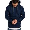 Men's Sports Fitness Hoodie Solid Color Sweatshirt Slim Fit Fleece Winter Sports Top