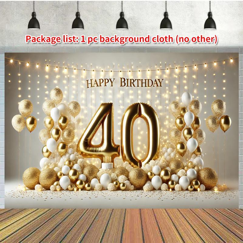 1 Happy 40th Birthday backdrop. It is a versatile decoration for festive and seasonal parties, suitable for home, gardenfcl