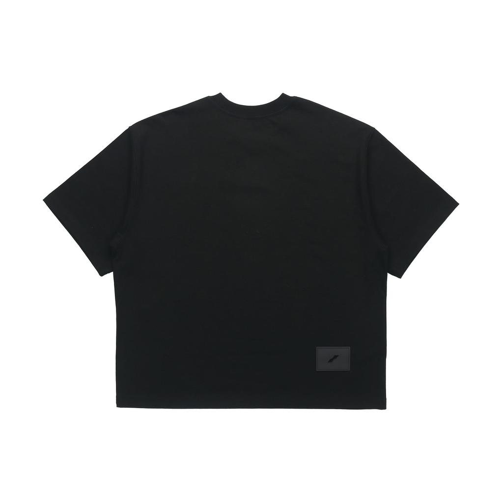 WE11DONE T-Shirts Unisex Black Crew Neck Moderate Straight Fit WD-TT1-21-547-U-BK