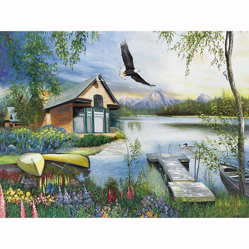 5D DIY Full Drill Diamond Painting Dragon Animal Picture of Rhinestone Diamond Embroidery Cartoon Woman Witch Cross Stitch Handmade Gift