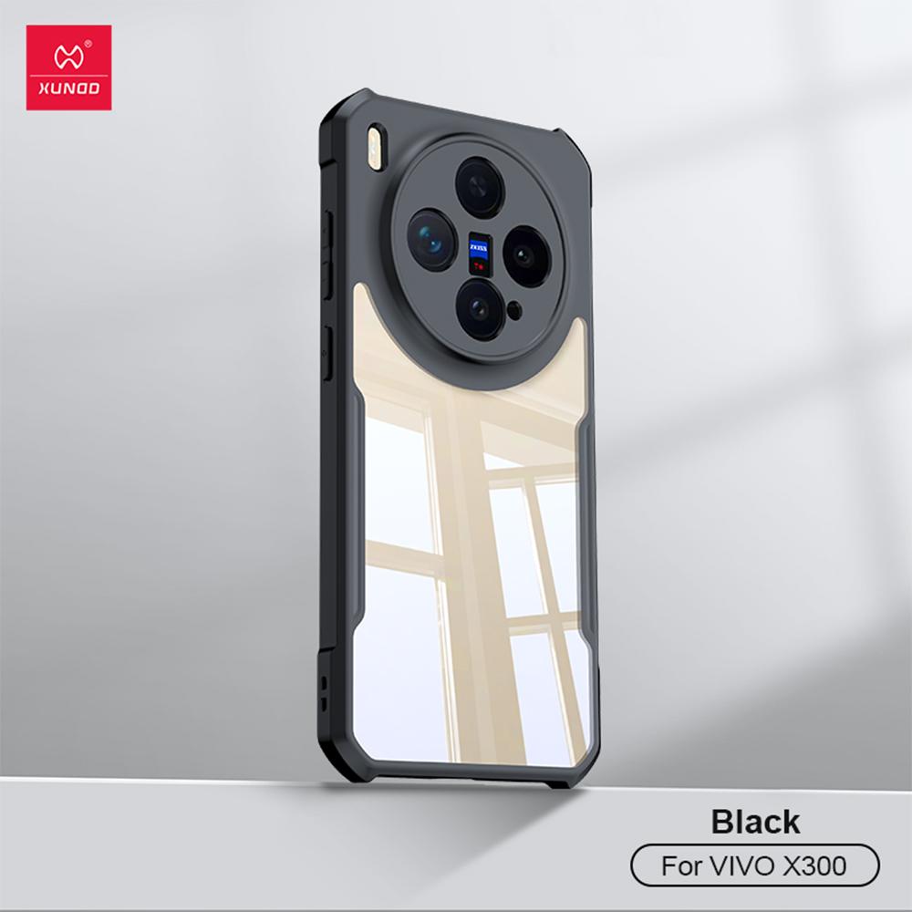 XUNDD Fodral För VIVO X300 Pro X300 Ultra Stötsäkert Airbag-skydd med Magnetiskt Stöd Stöd PC+TPU Genomskinligt Funda Capinha