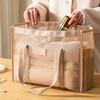 Borsa da Spiaggia in Rete, Borsa Leggera ad Alta Capacità, Svuotamento Rapido Traforata, Borsa a Shopper Ultraleggera per Viaggio, Articoli da Toeletta, Cosmetici