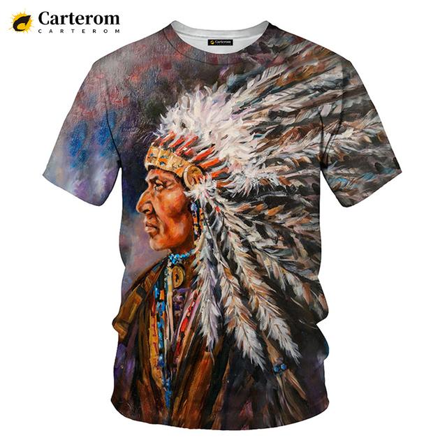 

Футболка с ностальгическим 3D принтом для индейцев для девочек, большие уличные повседневные футболки для пар, мужские и женские летние топы в стиле Харадзюку в стиле хип-хоп XXXXL