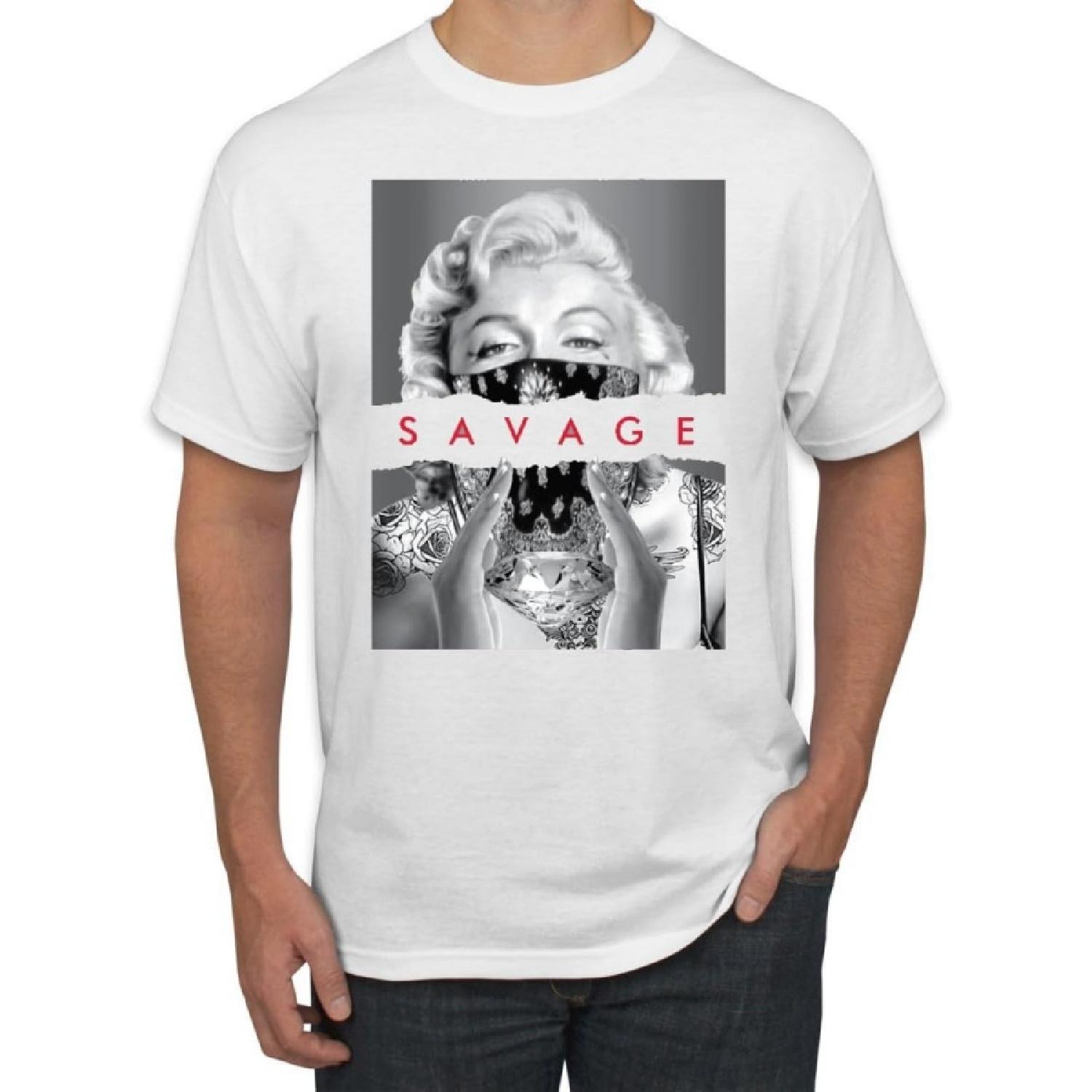 

Wild Bobby Marilyn Famous Savage Rockstar Famous People Men s T-Shirt XXXXXL білий