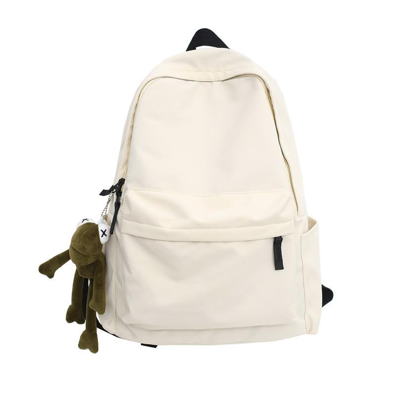 Schoolbag Wholesale New Student Schoolbag Male Korean Version Harajuku Monochrome Backpack Female Fashion Ins Tide Large Capacity Backpack