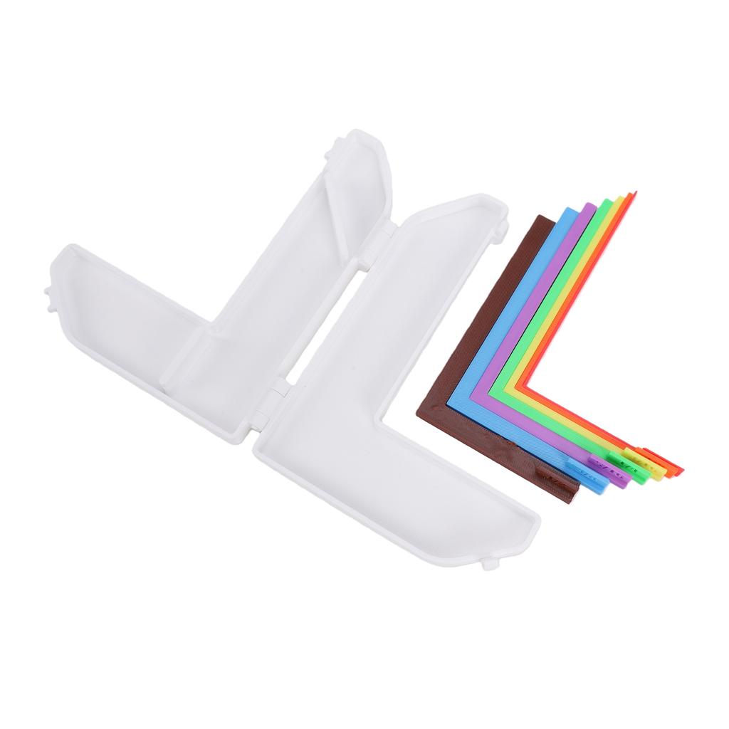7pcs Paper Alignment Guides with Storage Case Color Coded Precision Layering Matting Spacer