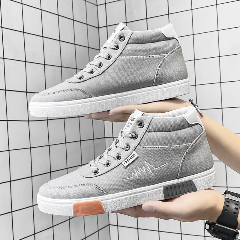 Men's Hightop Sports Canvas Shoes Casual Sports Sneakers الشراء بأسعار منخفضة في متجر Joom