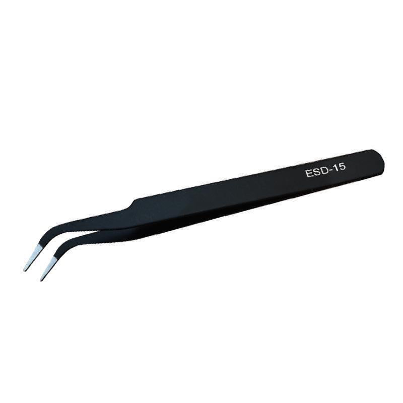 Anti-Static ESD Precision Stainless Steel Tweezers for Eyelash and Eyebrow Styling