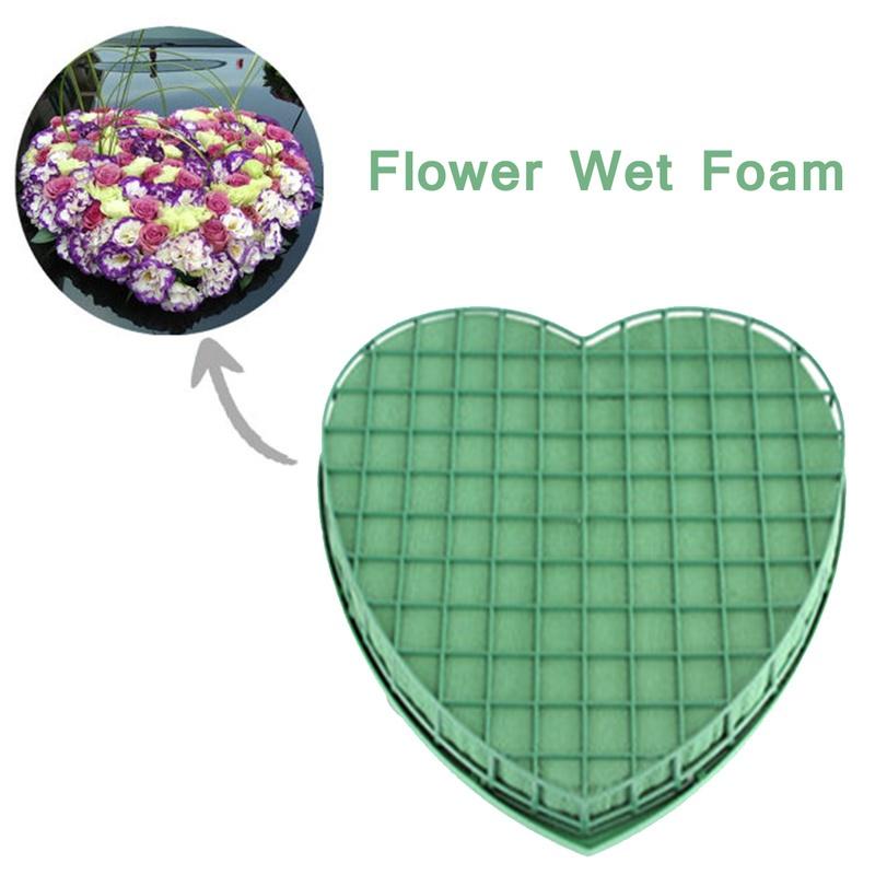 1PCS 30*32cm Heart Shape Flower Bridal Modelling DIY Wedding Party Car Table Display for Wedding Car