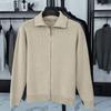 2025 Autumn/Winter Men's Thick Wool Knit Cardigan Business Casual Jacket for Middle-Aged Dads