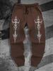 Mens Jogger Pants, Casual Daily Lounge Trousers, Elastic Waist with Pockets for Home Relax Outdoor Stroll Commute Leisure Wear