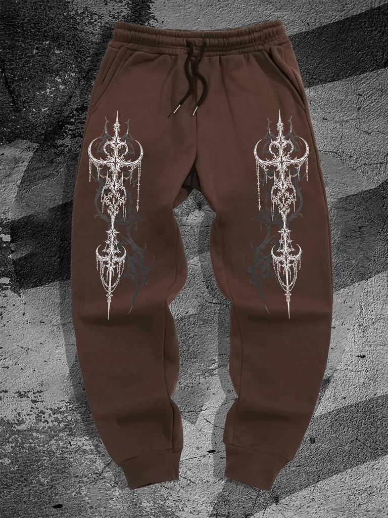 Mens Jogger Pants, Casual Daily Lounge Trousers, Elastic Waist with Pockets for Home Relax Outdoor Stroll Commute Leisure Wear