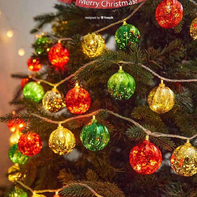 Christmas Led Indoor String Lights With Gift Box Ball For Festive Decor