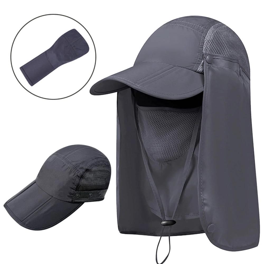 

Sun Hat with Neck Flap Face Mask, Foldable Fishing Hat for Men Women Sun Protection Baseball Cap 1PCS