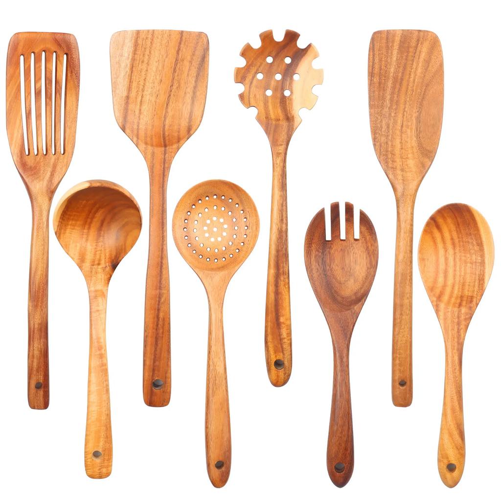 Cooking Utensils Wooden Set - Wooden Spoons Soup Tools Nice Kitchen Cooking Gift