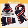 National Flag Threepiece Winter Headwear Scarf Gloves For Men And Women