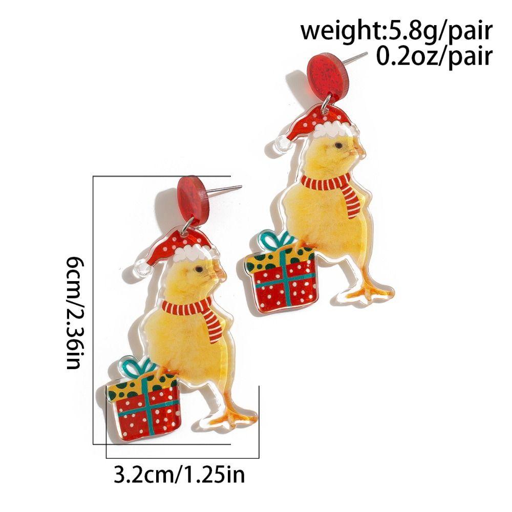 Jewelry Elk Pendant Cat Xmas Earrings Studs Fashion Quicksand Dangle Earrings  New Year