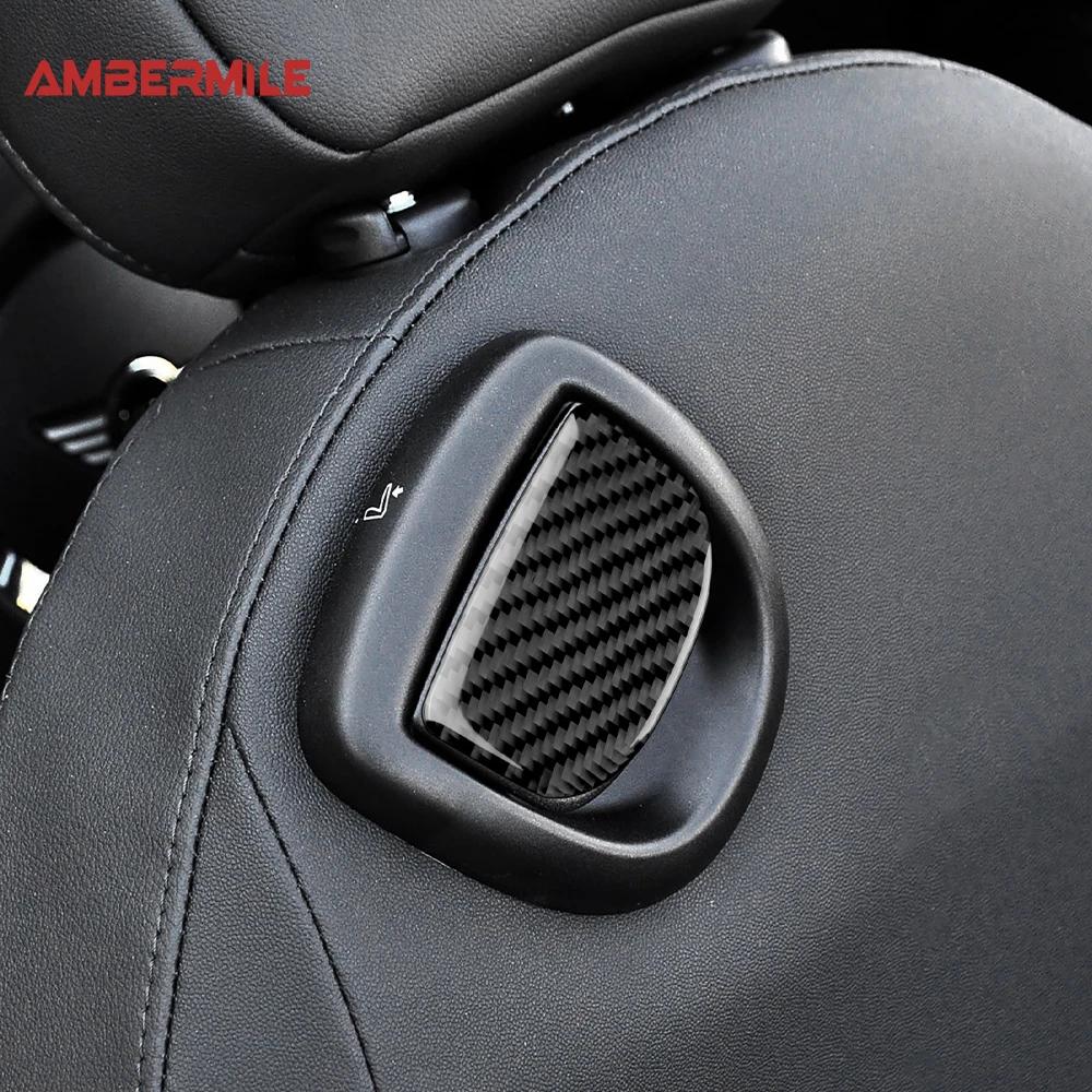 Real 3D Carbon Fiber Rear Seat Back Release Handle Cover Sticker for Mini Cooper R55 R56 R57 LHD RHD Interior Upgrade