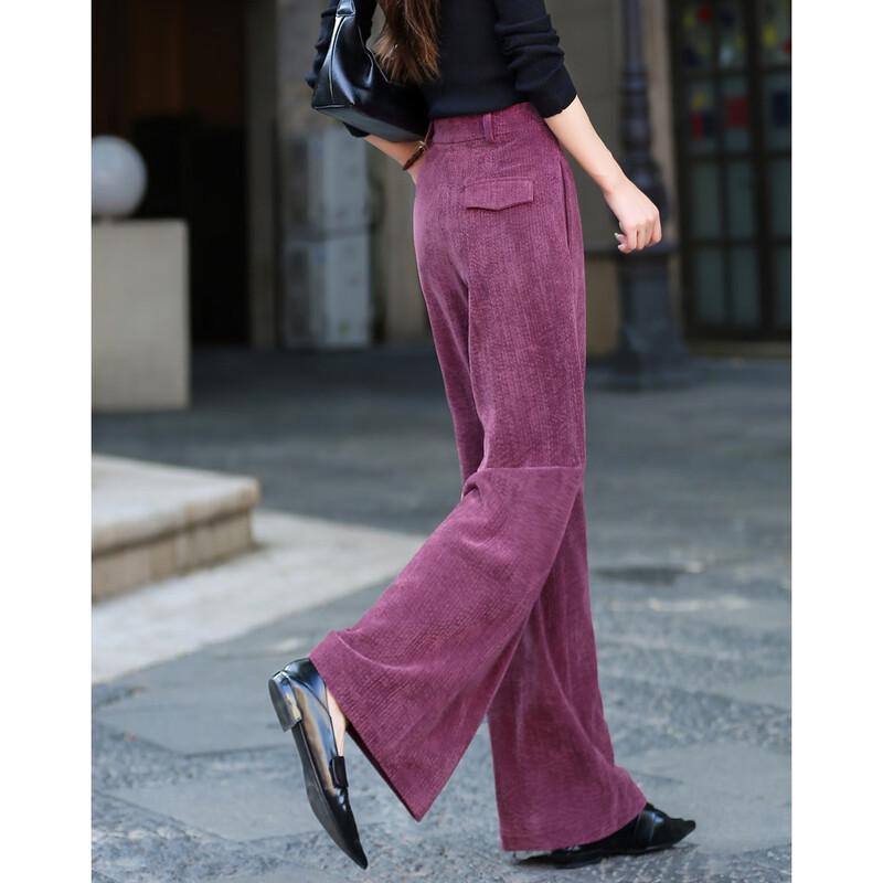 Demana Autumn Warm Chenille Pleated Wide-Leg Casual Pants