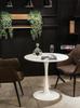 ROUND WHITE TABLE Skinny for the Dining Room MODERN