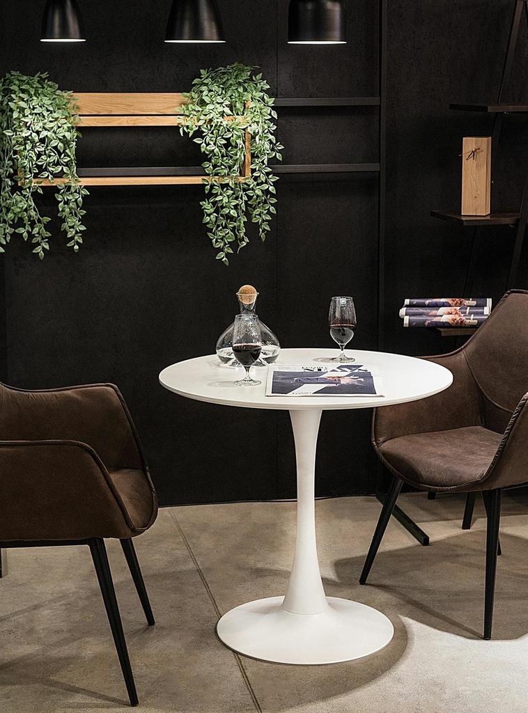 ROUND WHITE TABLE Skinny for the Dining Room MODERN