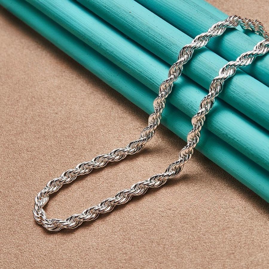 24 Solar Terms Wearable - 4mm Twist Rope Necklace for Men and Women, Jewelry Necklace Accessory - Suitable for Daily/Party/Wedding Gifts