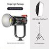 350W COB Photography Light with Spherical Softbox & Parabolic Grid