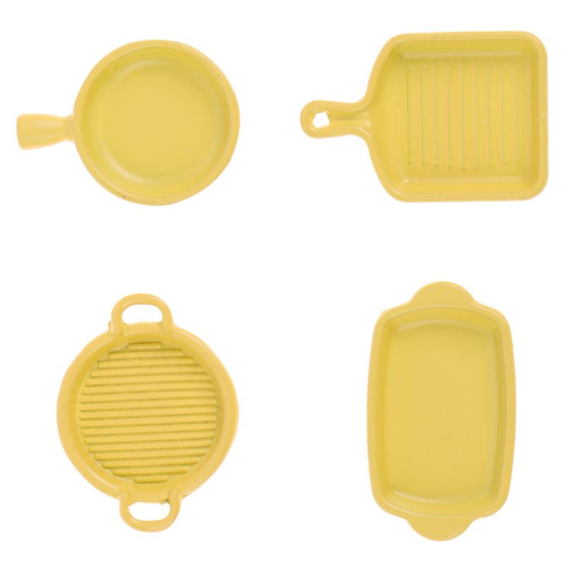 2-33pcs Dollhouse Miniature Trays Plates Doll Mini Food White Dishes Tableware Kitchen Toys Doll House Accessories