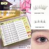 BQI Glue-Free Black Peach Blossom Manga Style Natural Curl False Eyelashes for Women